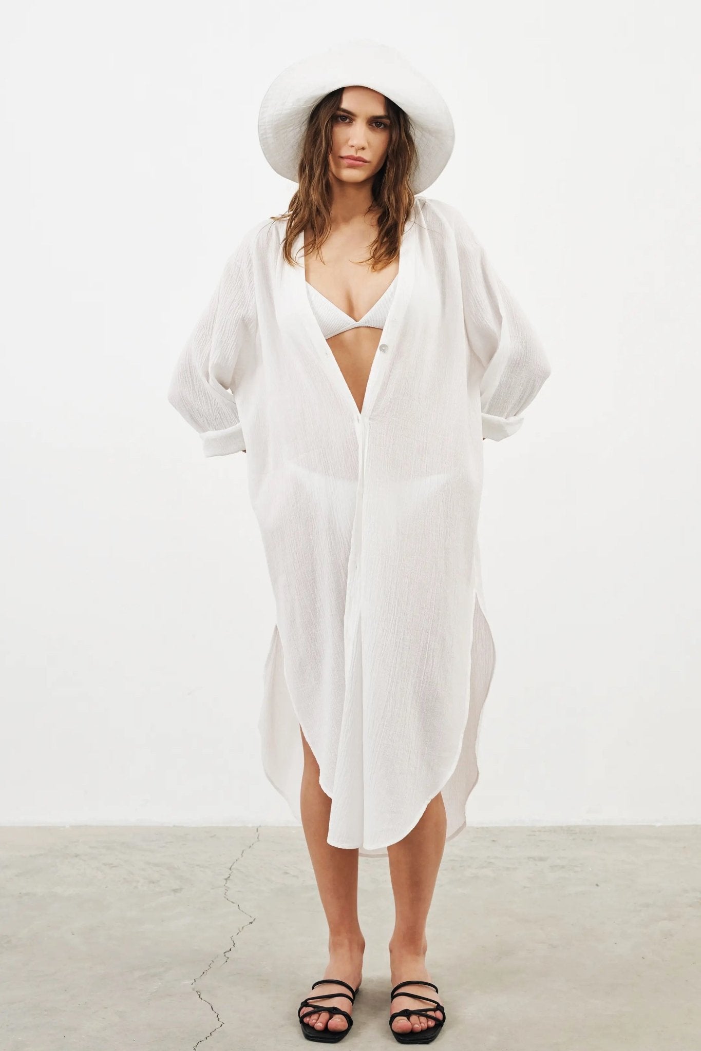 Cloudlight Classic Turkish Cotton Shirt Dress | LAtelier Global Cloudlight Classic Turkish Cotton Shirt Dress | LAtelier Global