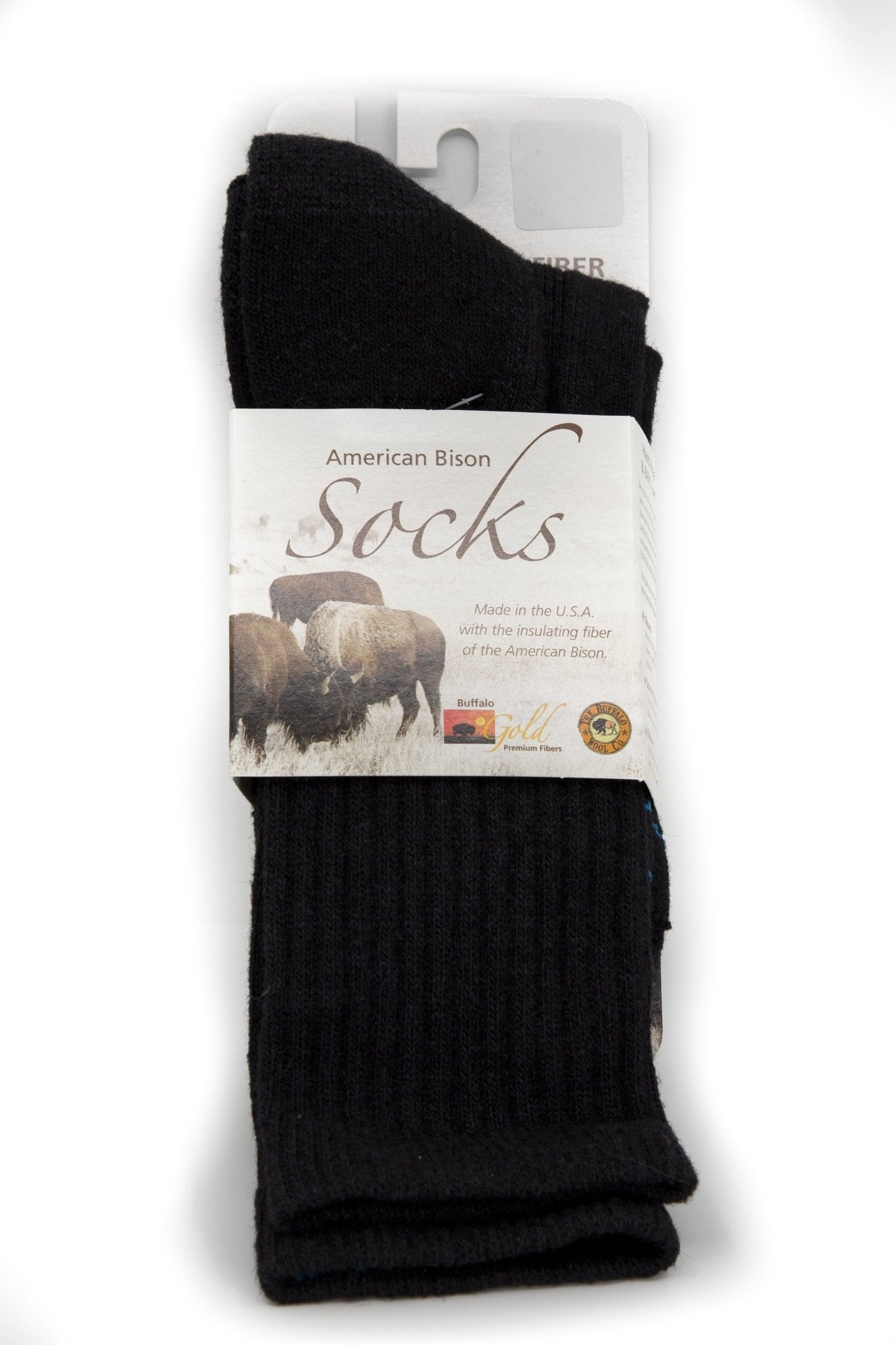 The American Bison Wool Everyday Silk Blend Crew Sock in packaging on a white background - L'Atelier Global