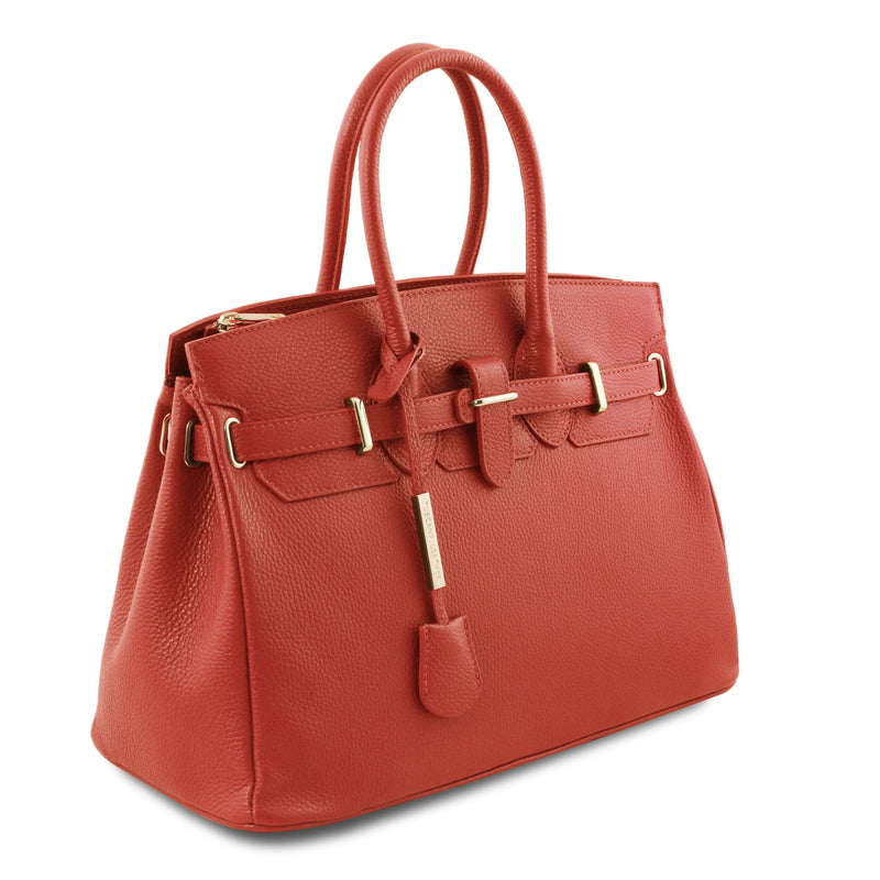 TL Bag Leather Handbag with Golden Hardware - L'Atelier Global