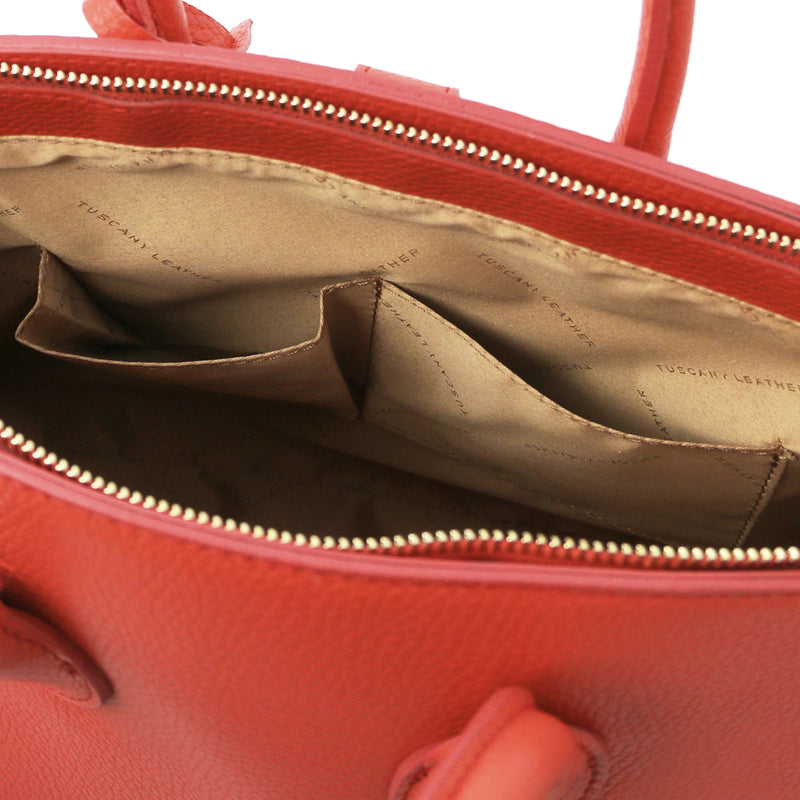 TL Bag Leather Handbag with Golden Hardware - L'Atelier Global