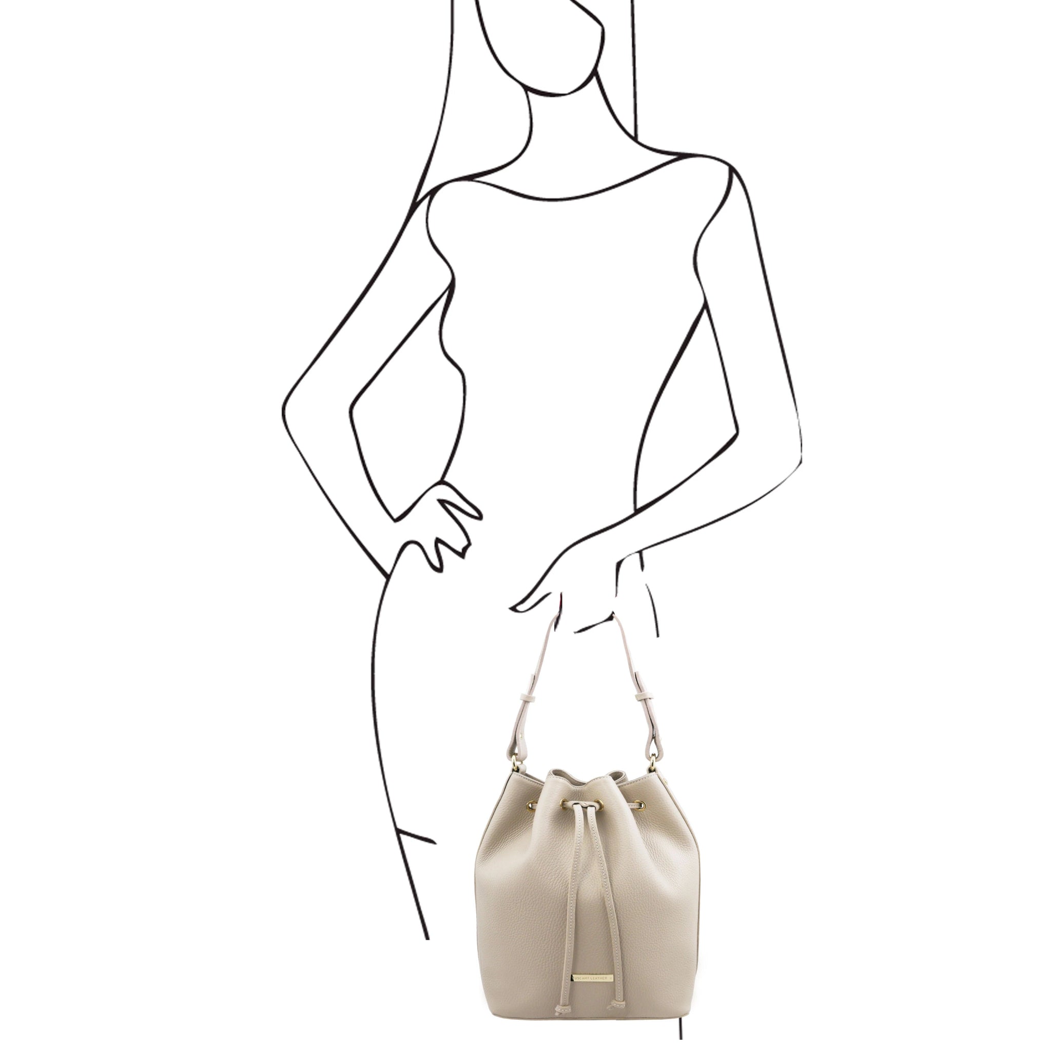 TL Italian Vegetable Tanned Leather Bucket Bag - L'Atelier Global