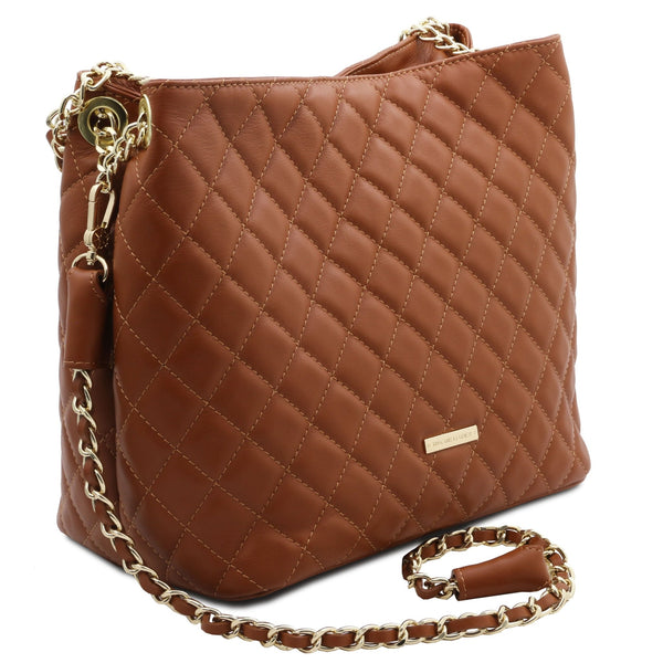 Tuscan's Ladies Luxury Crossbody Shoulder Bag Caramel