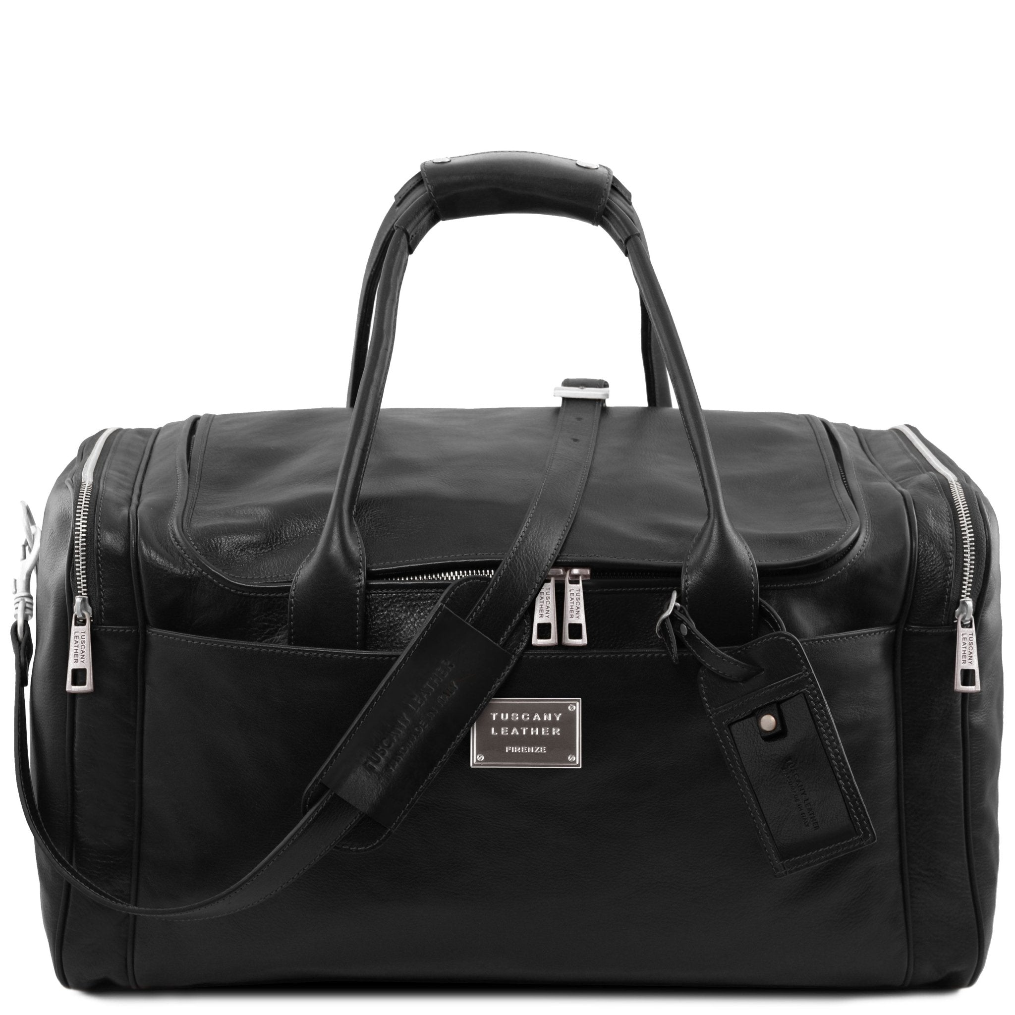 TL Voyager Travel Leather Bag with Side Pockets - Large - L'Atelier Global