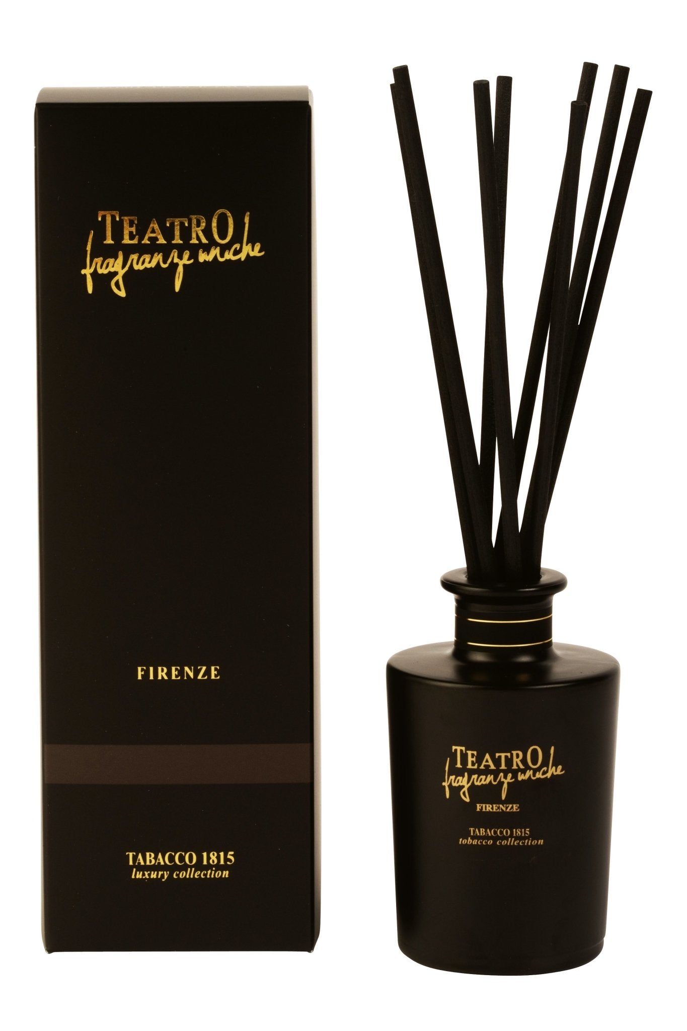 Tobacco 1815 Luxury Florentine Italian Room Diffuser with black shipping box