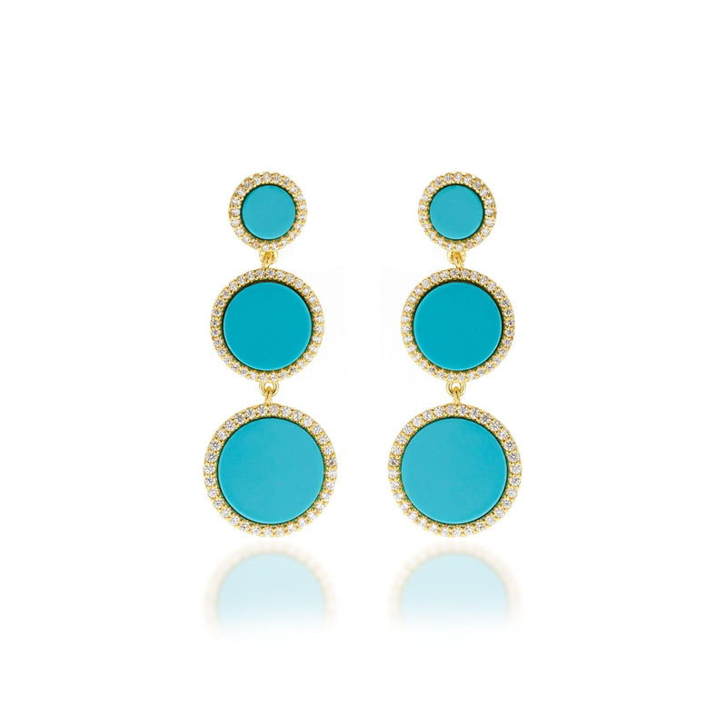 Turquoise Cascade Drop Earrings - L'Atelier Global