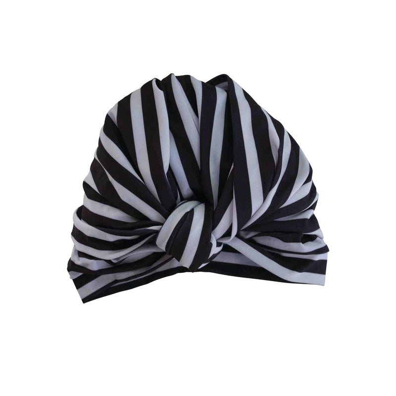 Vintage Knotted Turban Shower Cap In Stripes - L'Atelier Global