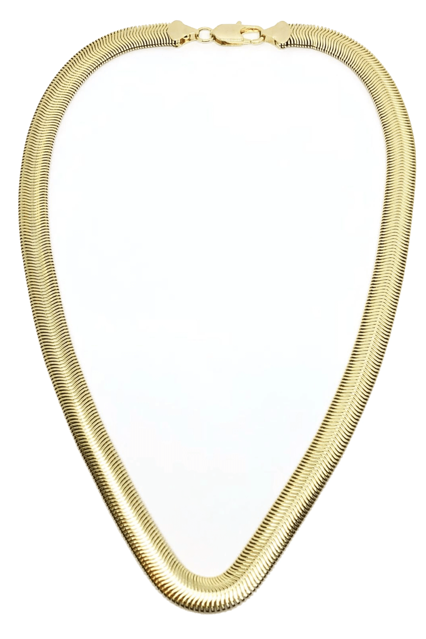 Vitoria Golden Snake Chain on a white background so you can see the sleek chain links - L'Atelier Global