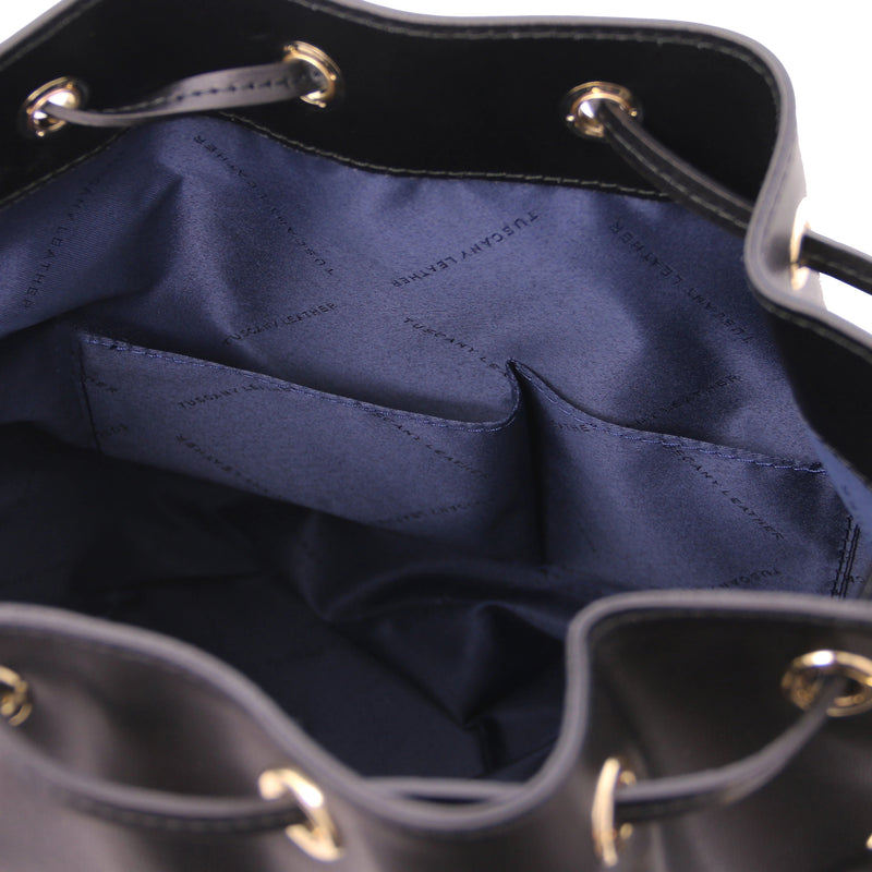 Vittoria Italian Leather Bucket Bag - L'Atelier Global