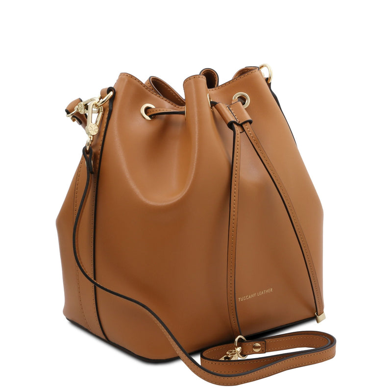 Vittoria Leather Bucket Bag - L'Atelier Global