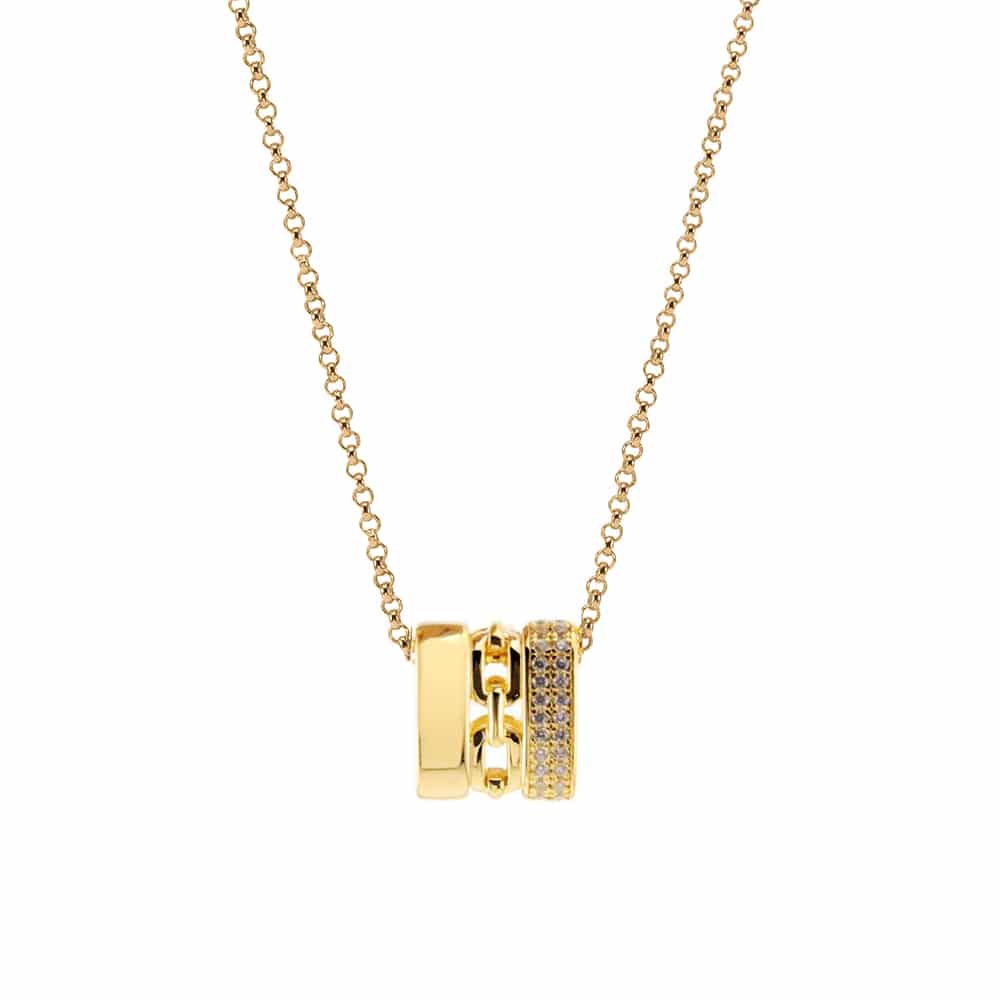 Yvelines Gold Vermeil White Zirconium Necklace - L'Atelier Global